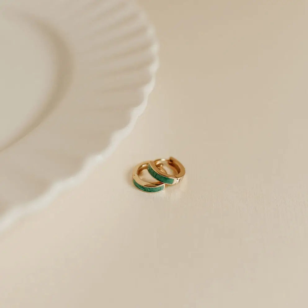 Main Character Single Earring - Shimmer Enamel Hoop