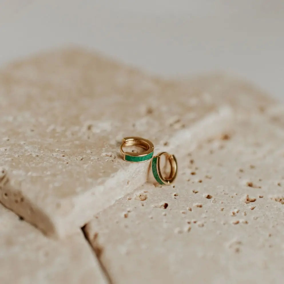 Main Character Single Earring - Shimmer Enamel Hoop