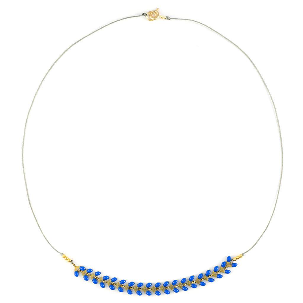 FINAL SALE - Enamel Cascade Necklace - Lapis