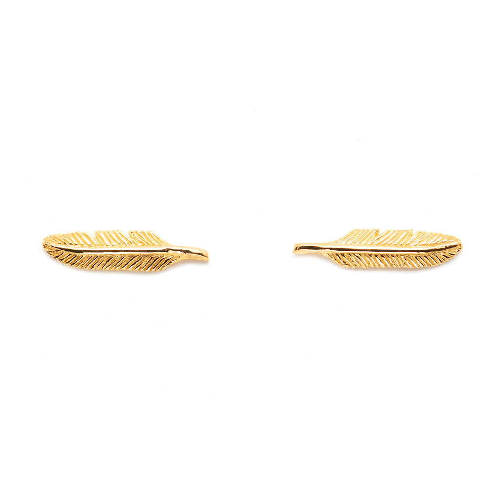 Feather Post Earrings