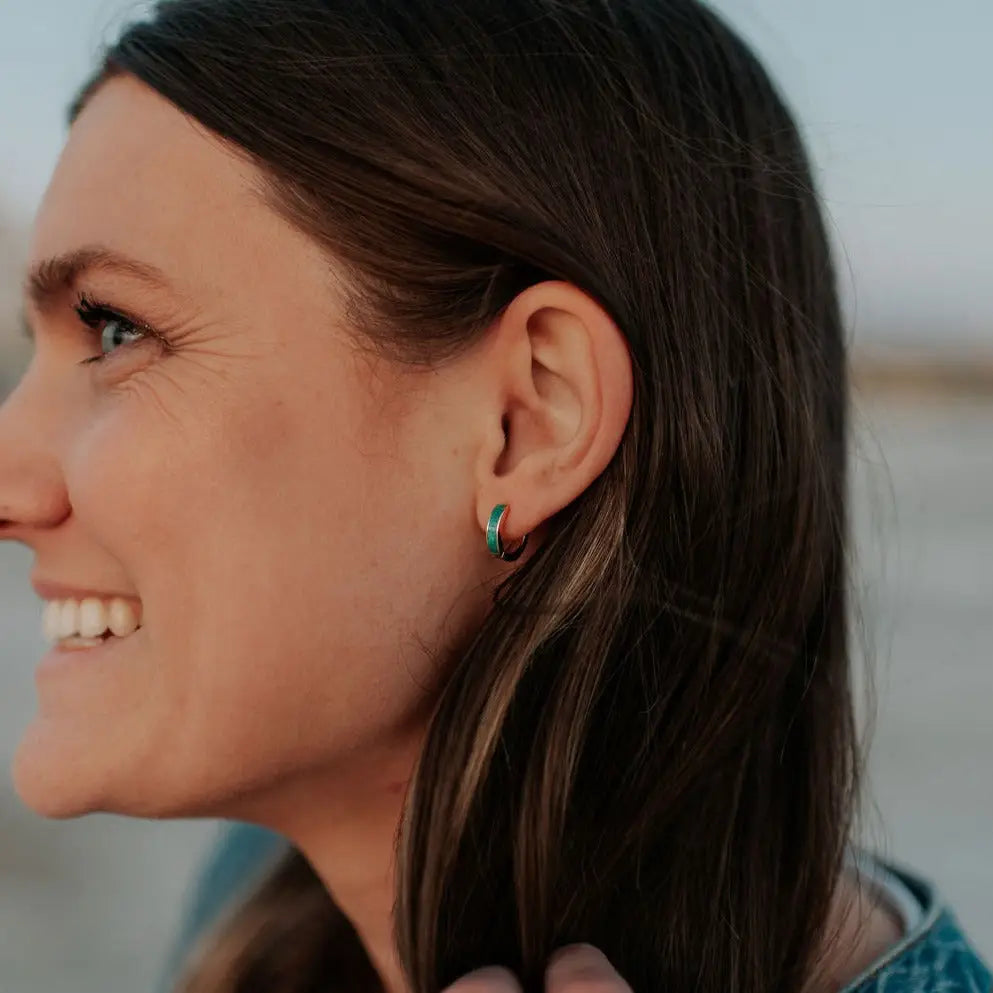 Main Character Single Earring - Shimmer Enamel Hoop