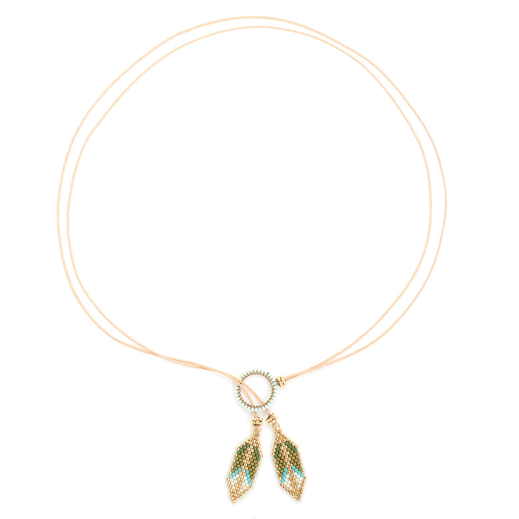 Ana Peregrina Pluma An Doble Necklace