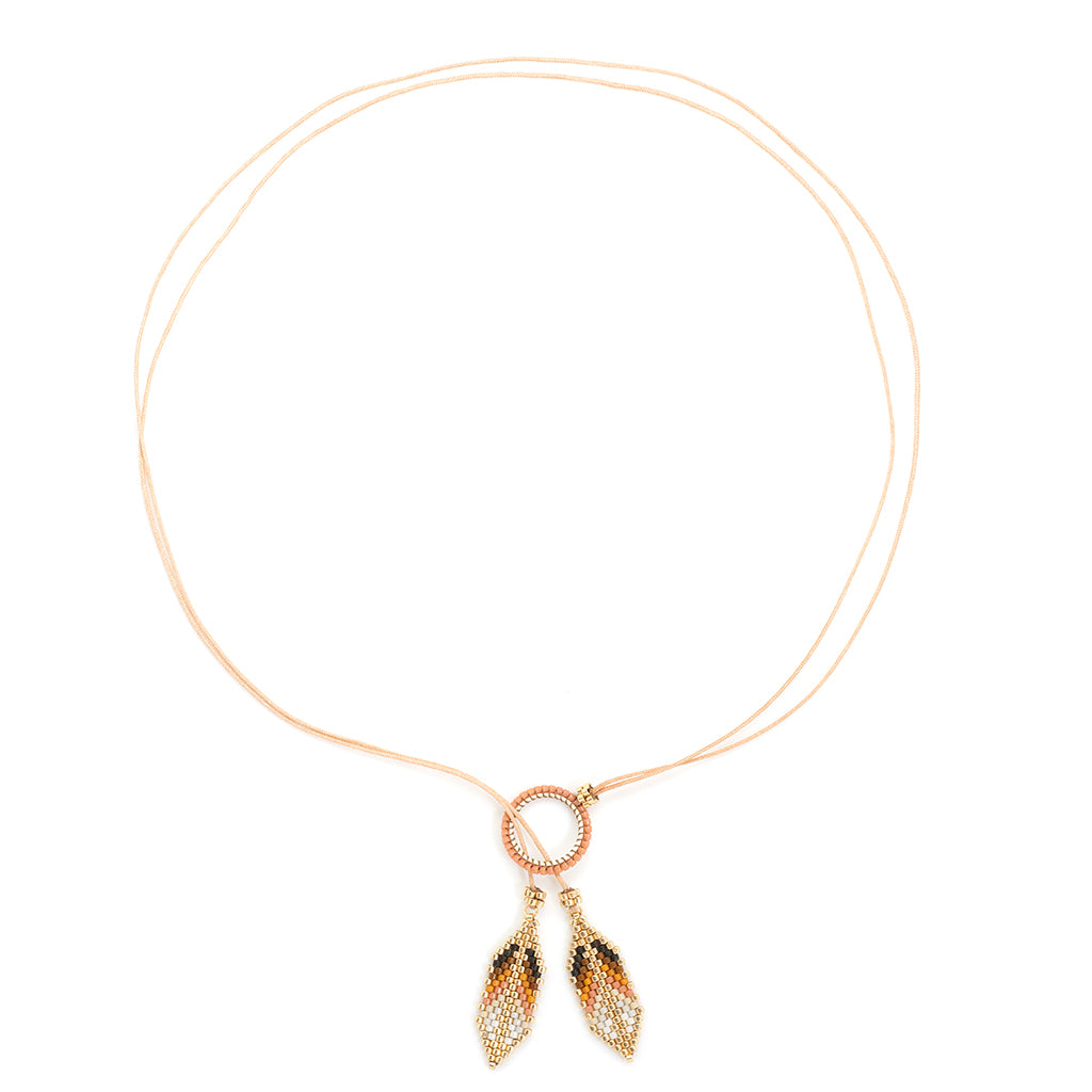 Ana Peregrina Pluma An Doble Necklace