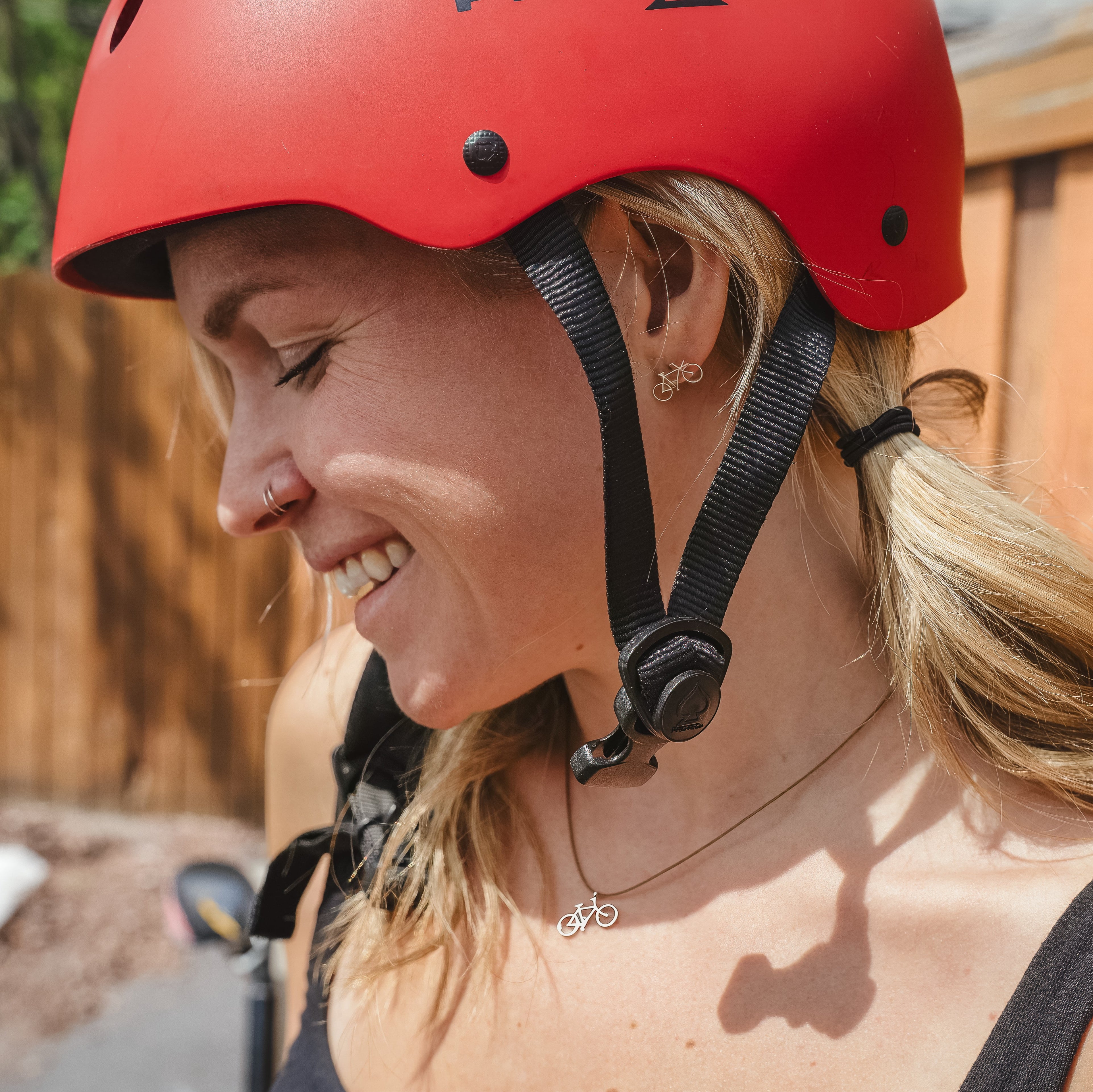 Bicycle Post Earrings