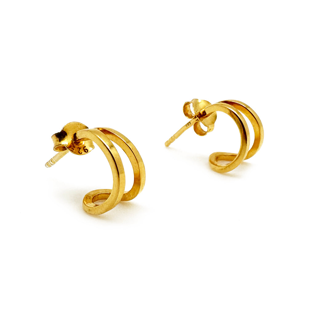 Double Hoop Post Earrings