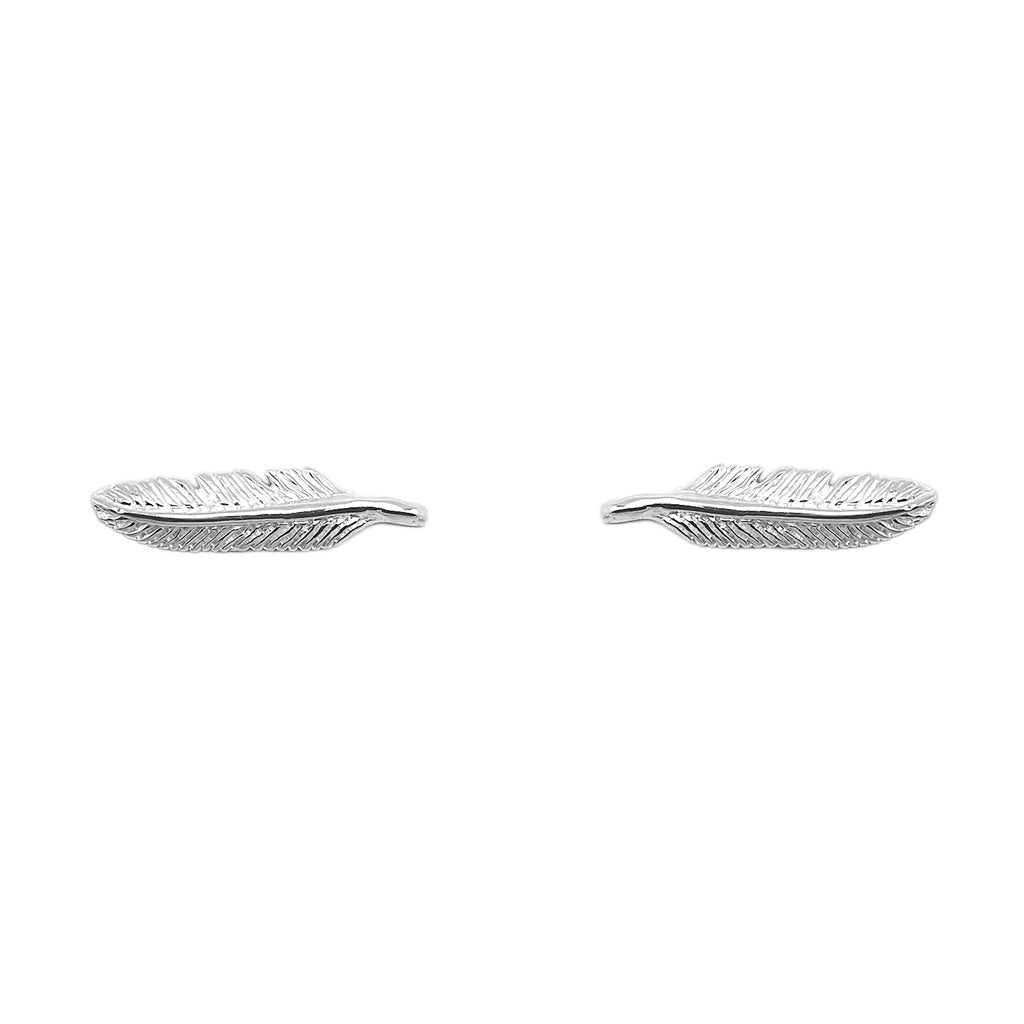 Feather Post Earrings