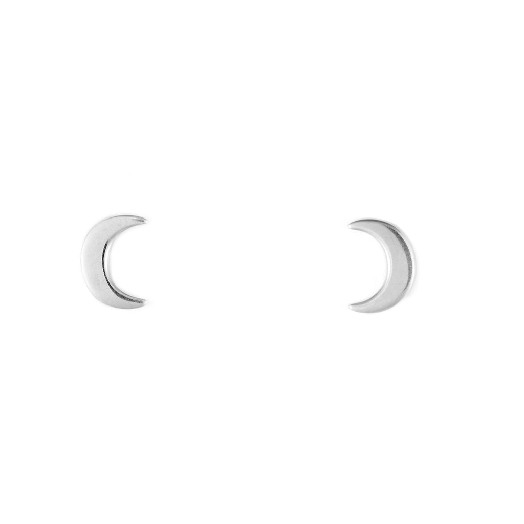 Crescent Moon Post Earrings