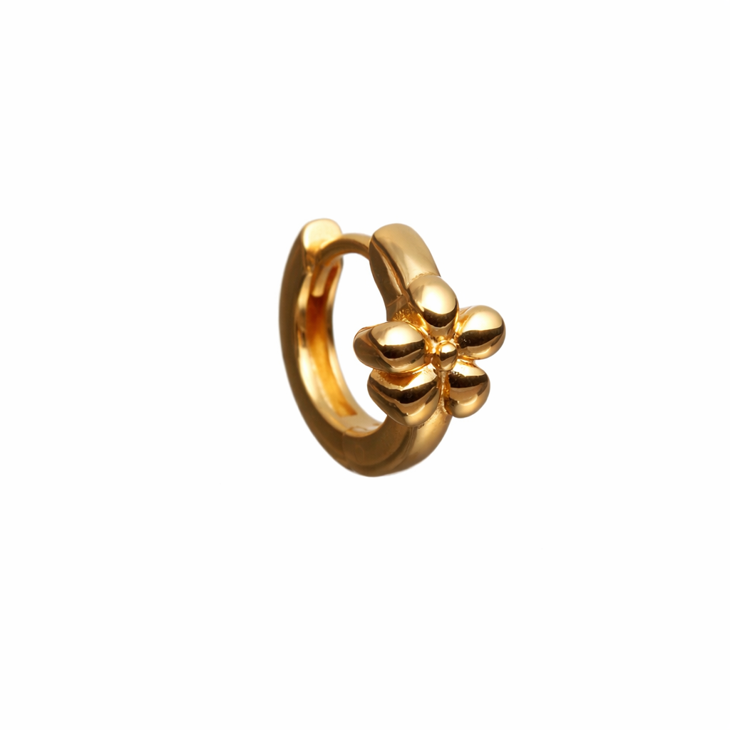 Flower Child Huggie Hoops