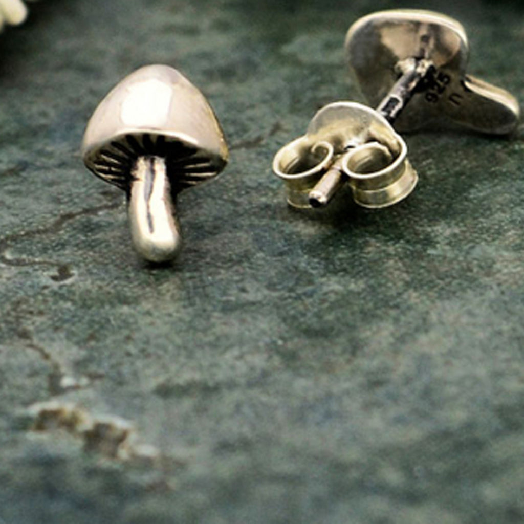 Mushroom Post Earrings