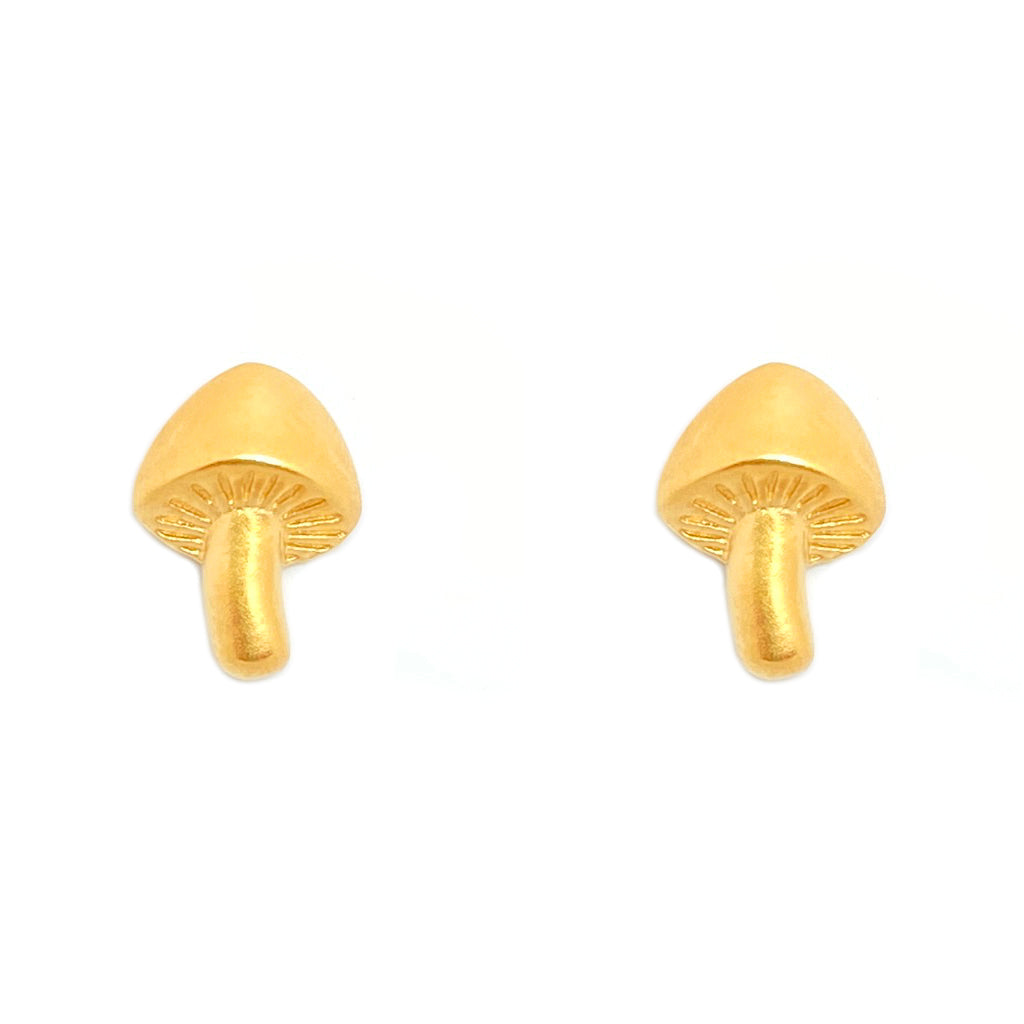 Mushroom Post Earrings